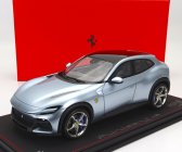 Bbr-models Ferrari Purosangue Suv 2022 - Con Vetrina - S vitrínou 1:18 Grigio Alloy - Blue Grey Met