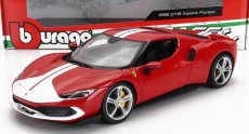 Bburago Ferrari 296 Gtb Assetto Fiorano 2022 1:18 červená biela
