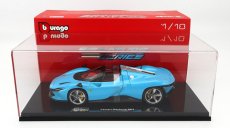 Bburago Ferrari Daytona Sp3 Closed Roof 2022 - Con Vetrina - S vitrínou - Exclusive Carmodel 1:18 Medium Blue