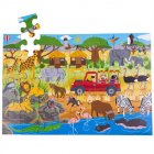 Bigjigs Toys Africké dobrodružstvo Podlahové puzzle 48 dielikov