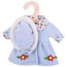 Bigjigs Toys Modrý kabát s klobúkom pre bábiku 28 cm