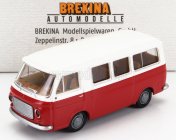 Brekina plast Fiat 238 Minibus 1966 1:87 Červená biela