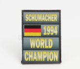 Cartrix Accessories F1 World Champion Plate Pit Board - Benetton B194 Ford Mild Seven N 5 Season 1994 Michael Schumacher 1:43 Grey Black Yellow