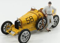 Cmc Bugatti T35 N 58 s figúrkou vodiča 1924 1:18 žltá