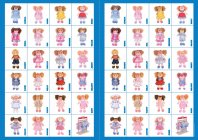 Detské papierové puzzle bábiky