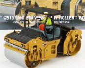 Dm-models Caterpillar Catcb13 Rullo Vibrante Monotamburo - Schiacciasassi - Drvič kameňa Roll - Utility Compactor 1:50 Yellow Black