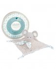 Doudou Plyšová myš so štvorcovou dekou z organickej bavlny 25 cm