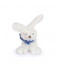 Doudou Plyšový králik so šatkou 12 cm modrý s hviezdičkami
