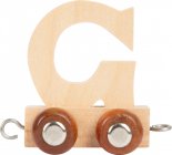 Drevená vlaková dráha abeceda písmeno G
