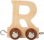 Drevená vlaková dráha abeceda písmeno R