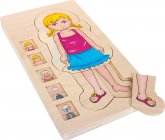 Drevené anatomické puzzle pre malé nohy