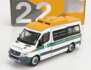Drobné hračky Mercedes Benz Sprinter Minibus Am3223 Hong Kong Police 2018 1:76 Biela Žltá Zelená