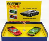 Edicola Alfa romeo Set 2x 33 Carabo Bertone 1968 - Coffret Box 1:43 Zelená červená