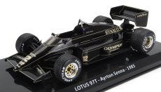 Edicola Lotus F1 97t Renault Turbo Team Lotus N 12 Winner Portugal Gp 1985 Ayrton Senna - Blister Box 1:24 Black Gold
