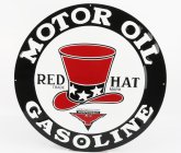 Edicola Príslušenstvo Kovový okrúhly tanier - Red Hat Gasoline 1:1 Biela čierna červená