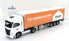 Eligor Iveco fiat S-way Np Truck Telonato Weldom Transports 2021 1:43 White Orange