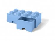 LEGO úložný box so zásuvkami 250x500x180mm – svetlomodrý
