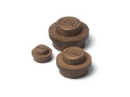 LEGO Wood drevený nástenný vešiak (3) tmavý dub