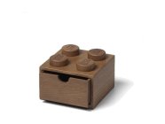 LEGO Wood drevený písací stôl 4 so zásuvkou tmavý dub