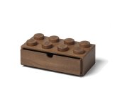 LEGO Wood drevený písací stôl 8 so zásuvkou tmavý dub