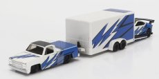 Maisto Chevrolet 1500 Pick-up s prívesom Car Transporter + Subaru Brx 2019 1:64 Modrá biela