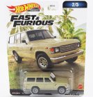 Mattel hot wheels Toyota Land Cruiser Fj60 1982 - Fast & Furious 1:64 béžová