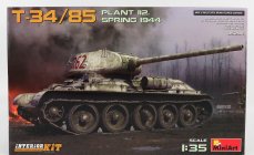 Miniart Kampfpanzer T-34/85 Vojenský tank Jar 1944 1:35 /