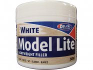 Model Lite White svetlý tmel na drevo biely 240ml