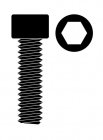 Oceľová imbusová skrutka s valcovou hlavou, M4x10mm, 10 ks