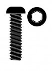 Oceľová imbusová skrutka so šošovkovitou hlavou, M2,5x8mm, 10 ks