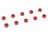 Podložka pod valc. hlavu M2/6 mm hliníková červená (10)