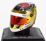 Prilba F1 Casco - Sauber C36 Ferrari N 94 Sezóna 2017 Pascal Wehrlein 1:5 Zlatá červená modrá