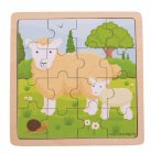 Puzzle Bigjigs Toys - Ovečka a jahňa