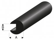 Raboesch gumový ochranný profil na okraje s priemerom 6x1,5mm 2m