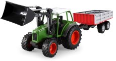 RC traktor Double E s lyžicou 1:16 + vozík za traktor