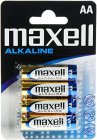 Šedá Alkalická batéria MAXELL AA LR6 1,5 V/2100 mAh, balenie 4 ks