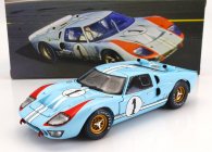 Shelby-collectibles Ford usa Gt40 Mkii 7.0l V8 Team Shelby American Inc. N 1 2nd (but Really Winner) 24h Le Mans 1966 K.miles - D.hulme 1:18 Light Blue
