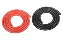 Silikónový kábel 5,5qmm, 10AWG, 2x1m, čierny a červený