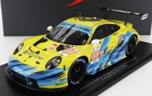 Spark-model Porsche 911 991 Rsr-19 4.2l Team Dempsey Proton Racing N 88 24h Le Mans 2022 F.poordad - M.root - J.heylen - Con Vetrina - S vitrínou - Špeciálna krabica 1:18 žltá svetlo modrá