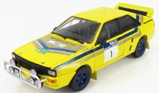 Sun-star Audi Quattro (nočná verzia) N 1 Víťaz Rally Hongkong-Peking 1986 Stig Blomqvist - Bruno Berglund 1:18 Žltá Modrá