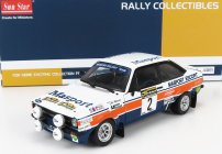 Sun-star Ford england Escort Rs1800 (nočná verzia) N 2 2nd Rally South Pacific New Zealand 1977 A.vatanen - J.scott 1:18 Biela oranžová modrá