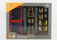 Tiny toys Príslušenstvo Diorama Ax6 Cmb Autobusové depo 1:64 Červená žltá