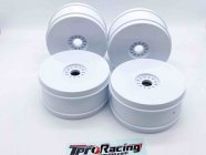 TPRO 1/8 Off-Road kolesá Pro-XR Race stredná/stredná tvrdosť, biele, 4 ks.