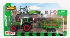 Traktor Maisto Fendt 209 Vario s prívesom 2022 1:64 zelený