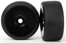 Traxxas koleso, disk čierny, pneu slick (2) (predné)