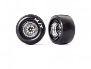 Traxxas koleso, disk Weld chróm/čierny, pneu sticky (2) (zadné)