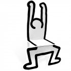 Vilac Drevená stolička Keith Haring biela