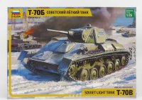 Zvezda Tank T-70b Sovietsky ľahký tank Vojenský 1942 1:35 /