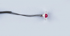 Žiarovčičky 4 mm s káblom – červené (10 ks)