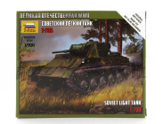 Zvezda Tank T-706 Sovietsky ľahký tank Vojenský 1945 1:100 /